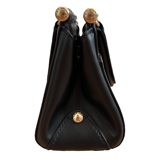 Coach Grace Bag 20 Black Leather Crossbody Satchel Top Handle Purse - Picture 8 of 16